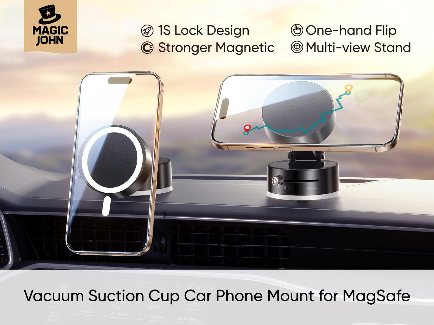 Vacuum Magnetic Phone Stand