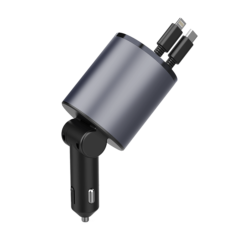 The Retractable 4-in-1 Fast Charging Car Charger