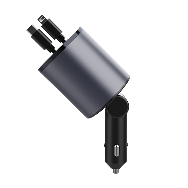 The Retractable 4-in-1 Fast Charging Car Charger