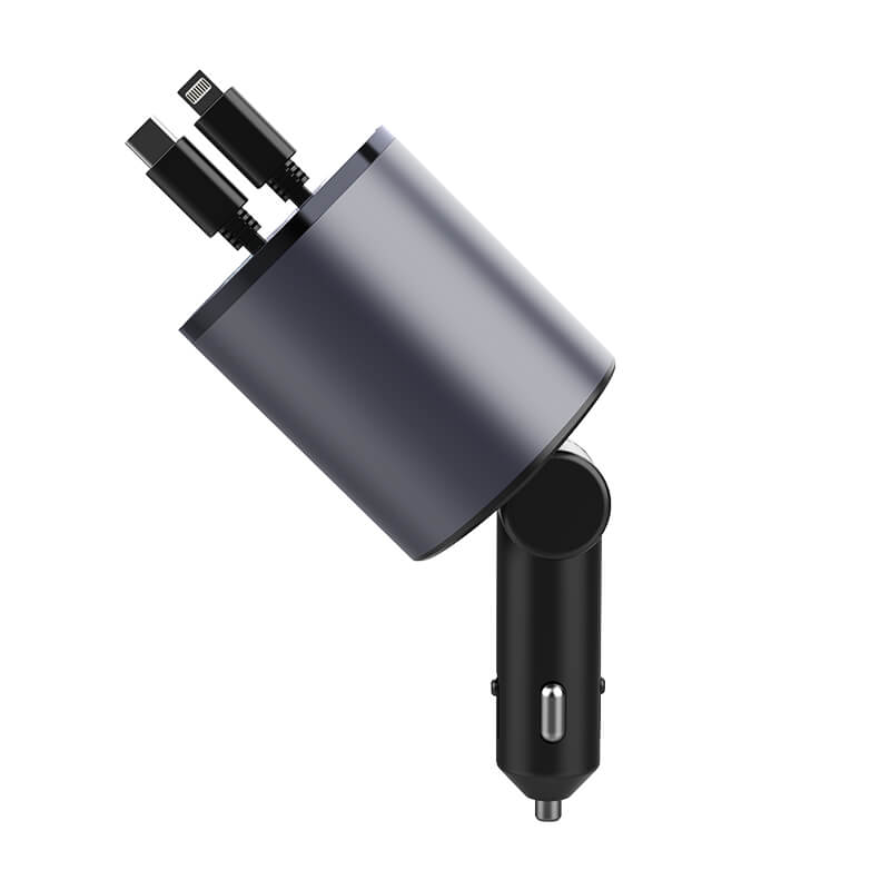 The Retractable  4-in-1 Fast Charging Car Charger