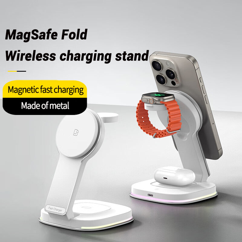 FLXLITE Magsafe Charging Station Metal With Light