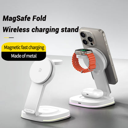 FLXLITE Magsafe Charging Station Metal With Light