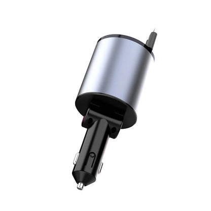 The Retractable  4-in-1 Fast Charging Car Charger