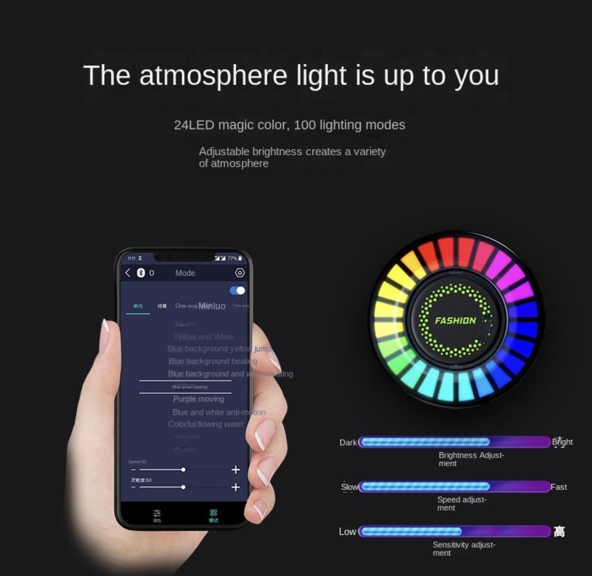 Sound-controlled car ambient light