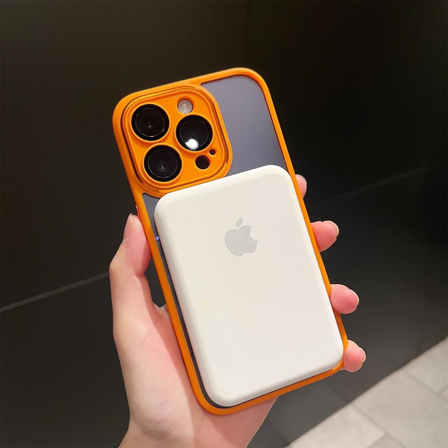 Transparent Acrylic Silicone Armor iPhone Case Magsafe